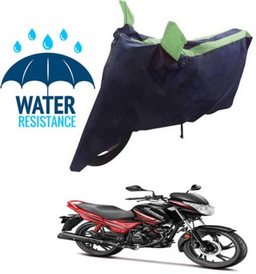 RONISH Waterproof Two Wheeler Cover for Hero(Glamour, Blue, Green)