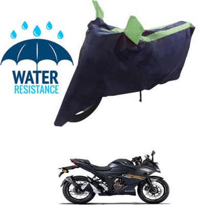 RONISH Waterproof Two Wheeler Cover for Suzuki(Gixxer SF 250, Blue, Green)