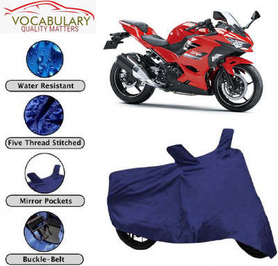 MEGA MARTZZ Waterproof Two Wheeler Cover for Kawasaki(Ninja 250, Blue)