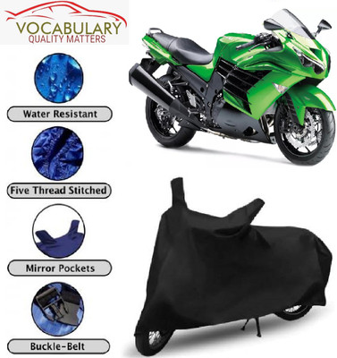 MEGA MARTZZ Waterproof Two Wheeler Cover for Kawasaki(Ninja ZX 14R, Black)
