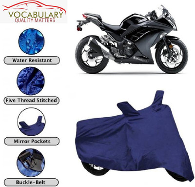 MEGA MARTZZ Waterproof Two Wheeler Cover for Kawasaki(Ninja 300, Blue)