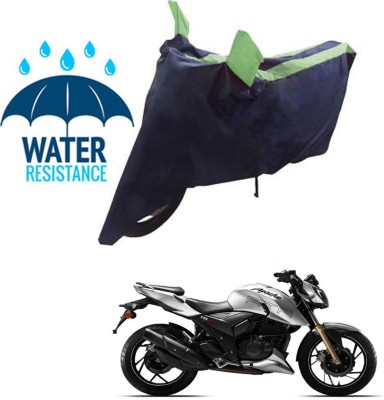 RONISH Waterproof Two Wheeler Cover for TVS(Apache RTR 200 4V, Blue, Green)