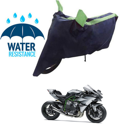 RONISH Waterproof Two Wheeler Cover for Kawasaki(Ninja H2R, Blue, Green)