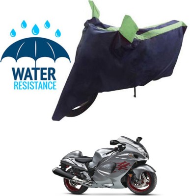 RONISH Waterproof Two Wheeler Cover for Suzuki(GSX R1300 Hayabusa, Blue, Green)