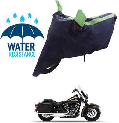 RONISH Waterproof Two Wheeler Cover for Harley Davidson(Heritage Softail Classic, Blue, Green)