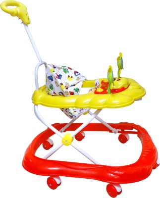 A-STARS Musical 3-in-1 Walker With Parent Rod(Red, Yellow)