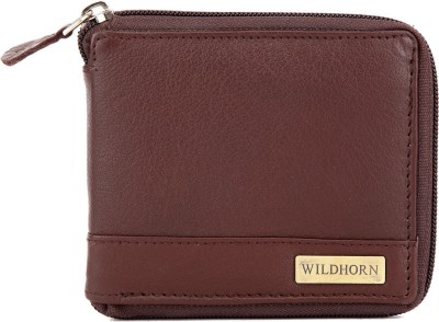 WILDHORN Men Formal Brown Genuine Leather Wallet(4 Card Slots)