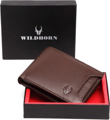 WILDHORN Men Casual Brown Genuine Leather Wallet(7 Card Slots)