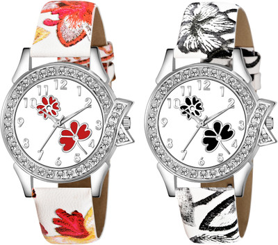 Rozti Stylish Younger Rozti High Quality Fancy Looking Pack of 2 Analog Watch  - For Girls
