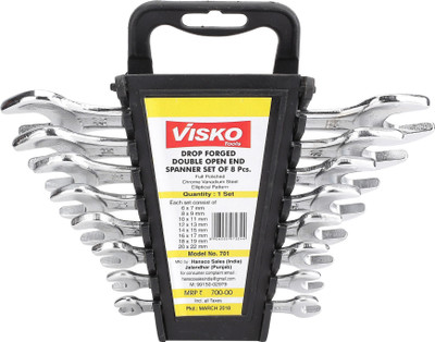 VISKO 701 Double Sided Open End Wrench Set(Pack of 8)