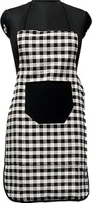 7 CLOUDS INDIA Blended Home Use Apron - Free Size(Black, White, Single Piece)