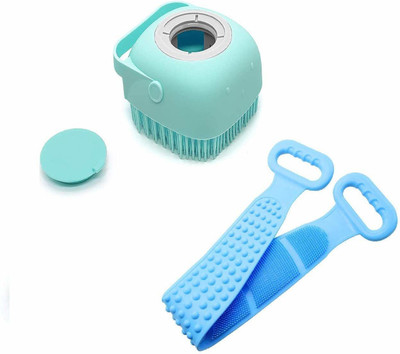 MArtCraft 2 Pcs Combo Silicone Body Back Scrubber, Double Side Bathing Brush For Skin Deep Cleaning Massage, Dead Skin Removal Exfoliating Belt For Shower, Easy To Clean,body Brush For Bathing / Silicone Body Scrubber And Bath Brush MArtCraft 2 Pcs Combo Silicone Body Back Scrubber, Double Side Bathing Brush For Skin Deep Cleaning Massage, Dead Skin Removal Exfoliating Belt For Shower, Easy To Clean,body Brush For Bathing / Silicone Body Scrubber And Bath Brush