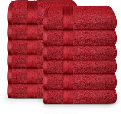 TRIDENT Cotton 500 GSM Face Towel Set(Pack of 12)