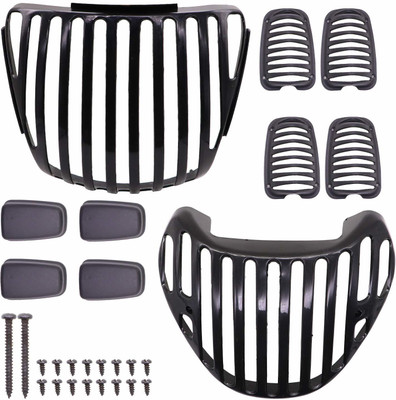 Naturalcreations Passion Grill Set of 6 (For Hero Passion) 02 Bike Headlight Grill(Black)