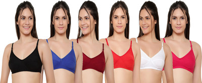 Zinovia Women Full Coverage Non Padded Bra(Multicolor)