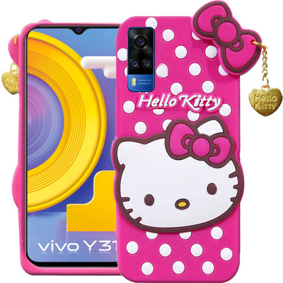 BOZTI Back Cover for Vivo Y31, VIVO Y51, Vivo Y51A, Cute Hello Kitty Case(Pink, Grip Case, Pack of: 1)