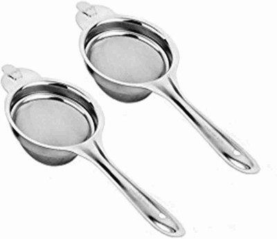 Urvi Creations Madhur Stainless Steel Tea/Coffee Strainer/Chalni (Pack of 2) Best kitchen tool for Tea cups Strainer(Steel Pack of 2)