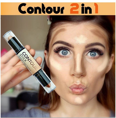 THTC Pro Face Dual-ended Highlighter Sticks Cream Concealer & Contour Stick Concealer(MULTI COLOR, 6 g)