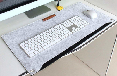 TIERNO A-17-201 Desk Pad & Mouse Pad For Office Use Non Slip Base Dual Sided Mousepad(Light Grey - 63*33 Cm)