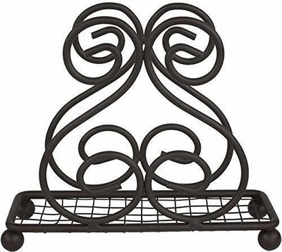 Voody 1 Compartments Iron Tissue Holder(Black)