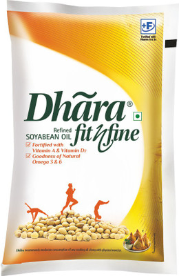 DHARA Fit n Fine Soyabean Oil Pouch(1 L)