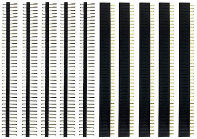 ERHIndia 2.54mm Male and Female Pin Headers/Berg Strips for Arduino (Pack of 5) Electronic Components Electronic Hobby Kit