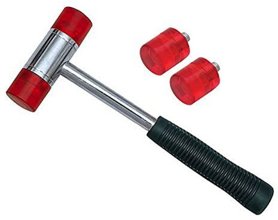 Volo 2 Extra Mallets Soft faced Plastic hammer with Two Extra Mallets Sledge Hammer(0.4 kg)