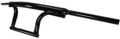 Bullkartzone Dual Triple Curved Black Handle Bar Pipe/Rod with Rope for Royal Enfield Standard Bullet 350 Twin Spark Handle Bar(Black)