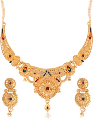 Bhagya Lakshmi Alloy Gold-plated Gold Jewellery Set(Pack of 1)