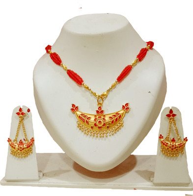 balaji gold Copper Red Jewellery Set(Pack of 1)