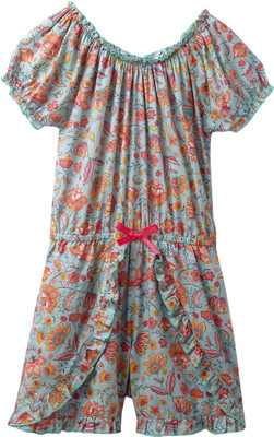 Cub McPaws Floral Print Girls Jumpsuit