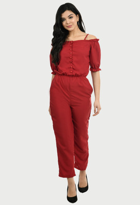 Muskan Enterprises Solid Women Jumpsuit