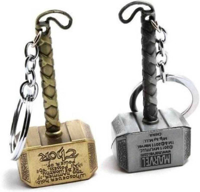 naksh collection Thor Hammer Marvel Avengers Superhero Combo Metal Key Chain