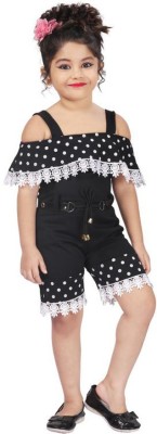 Samshil Fashion Baby Girls Midi/Knee Length Party Dress(Black, Half Sleeve)