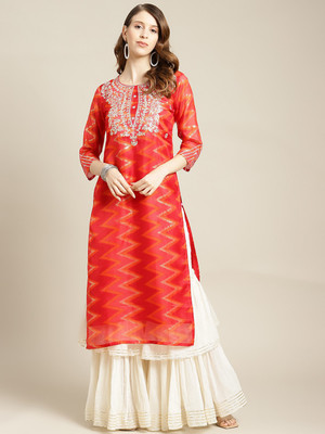 56 OFF on Varanga Women Printed Anarkali KurtaPink on Flipkart   PaisaWapascom