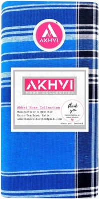 AKHVI Checkered Blue, Black Lungi