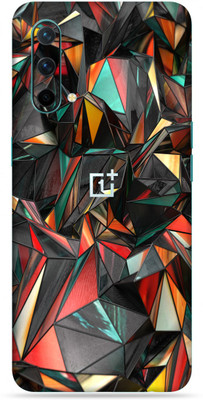 OggyBaba OnePlus Nord CE, Phone Back side Protector and Camera Protector Mobile Skin(Ultra Super Red-Polygon Skin Skin Matte Finish)