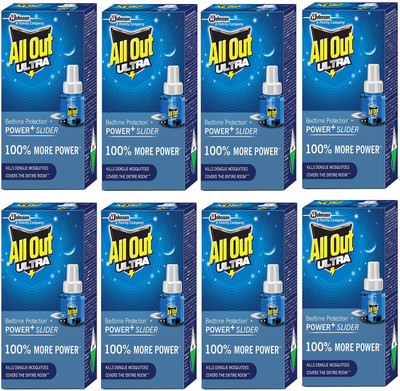 All Out 200201 Mosquito Vaporiser Refill(8 x 45 ml)
