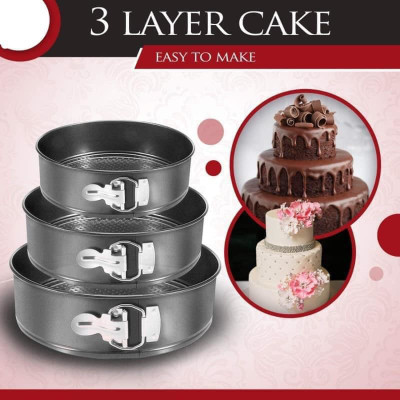 ZURU BUNCH Aluminium Cake Mould 3(Pack of 3)