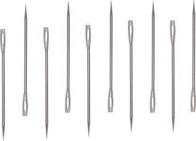 Sharum Crafts Hand Sewing Needle(Chromium Regular Point Needle 17 cm Pack of 10)