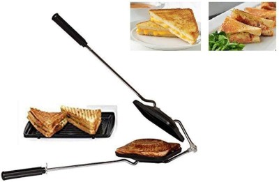 Hand Care 3 Non-Stick Aluminium Mini Gas Toaster | Bread Grill Sandwich/Burger/Samosa Maker Toast Toast(Black)