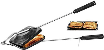 Hand Care 2 Non-Stick Aluminium Mini Gas Toaster | Bread Grill Sandwich/Burger/Samosa Maker Toast Toast(Black)