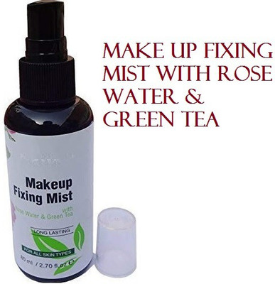 GFSU MAKE UP FIXING SPRAY WITH GREEN TEA & ROSE WATER EXTRACT LONG LASTING MAKE UP Primer  - 80 ml(TRANSPARENT)