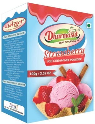 Dharmasut Instant Strawberry Ice Cream Mix Powder (Pack of 1) 100 g