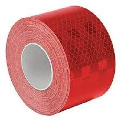 Dishita Creations High Intensity Reflective Tape Red Colour Reflective Tape Size 51 mm X5 Meter 51 mm x 5 m RED Reflective Tape(Pack of 1)