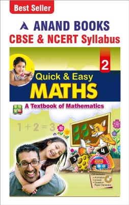 Anand Books Quick & Easy Maths 2 Mathematics Textbook For Class 2nd (CBSE & NCERT Syllabus U.P. Board)(Paperback, Anand Books)
