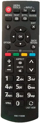 vcony RM-1180M LCD LED TV Remote Control Compatible for LCD LED TV Panasonic Remote Controller(Black)