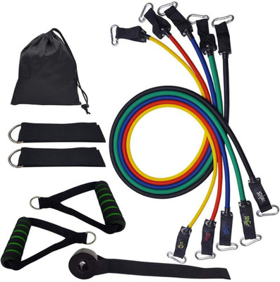 STOCKHAWKERS New Fitness Bands Set for Fitness Home Gym Exercise Workout (FREE SIZE) Resistance Tube(Multicolor)