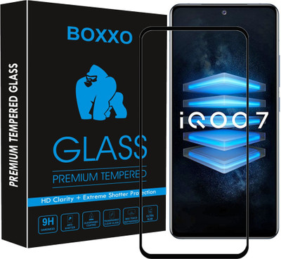 Boxxo Edge To Edge Tempered Glass for IQOO 7(Pack of 1)