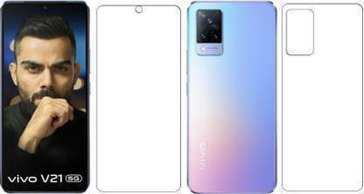 RUNEECH Front and Back Screen Guard for VIVO V21 5G(Pack of 2)